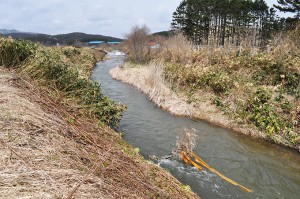 2010-04-30・加工済・山崎川・完成したばかりの魚道の下流の様子・DSC_0200